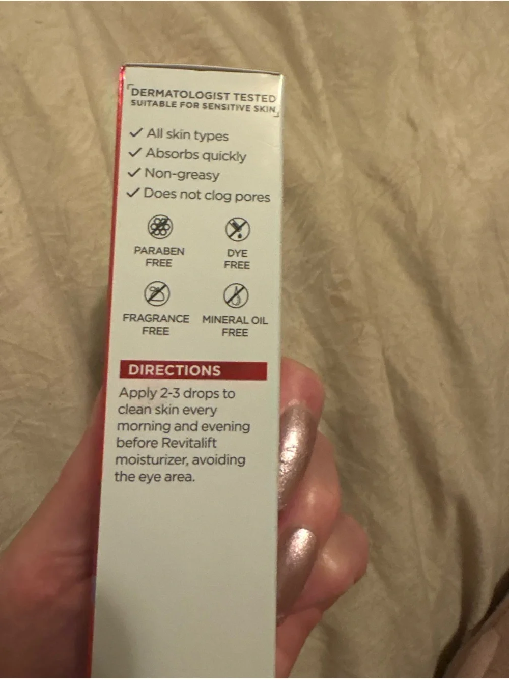 L'Oreal Revitalift Derm Intensives Plumping Serum - Red, Silver, White